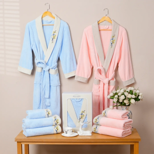 Embroidery Bathrobe Towel 