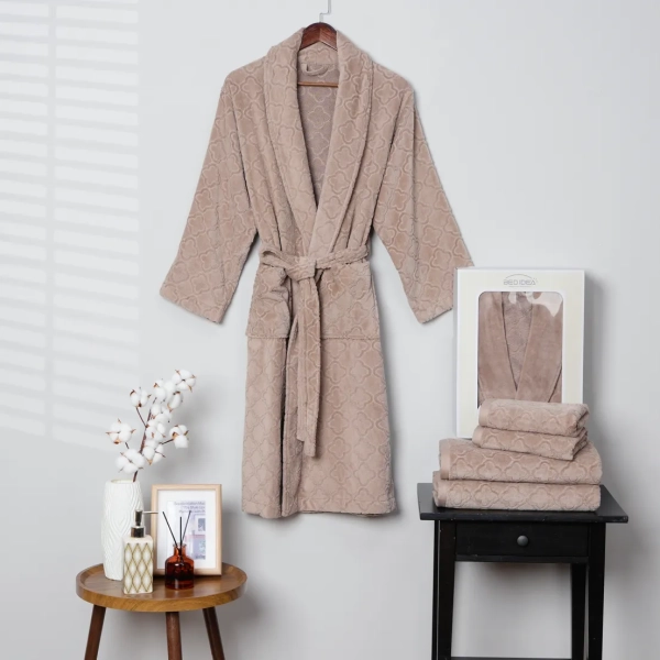 Jacquard Velvet Bathrobe Towel