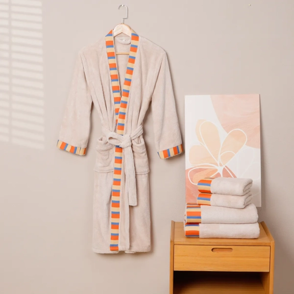 Tape Bathrobe Towel Set