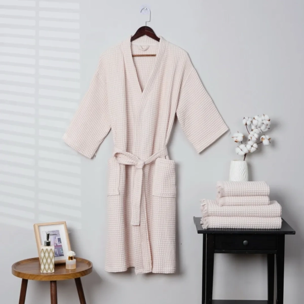 Waffle Bathrobe Towel Set