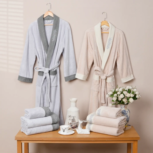 Embroidery Bathrobe Towel Set