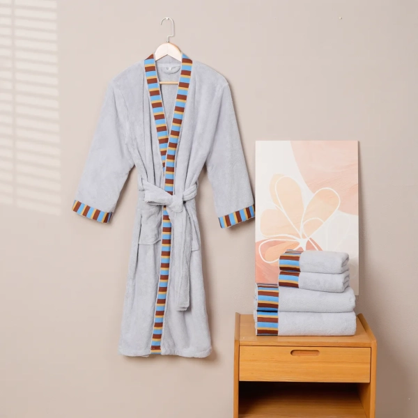 Tape Bathrobe Towel Set